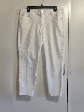 Democracy White Straight-Leg Jeans